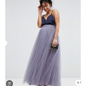 Little Mistress Lavender Purple Tulle Maxi Skirt US 6 Ballerina Dance